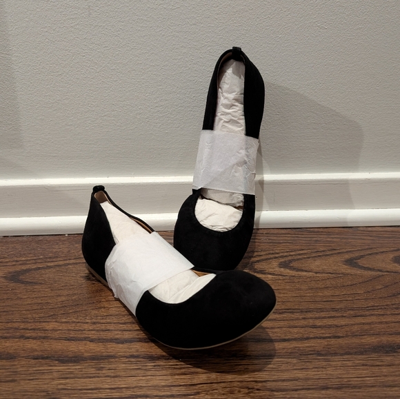 J Crew Factory Anya Suede Ballet Flats in Black 8.5 8H - Picture 2 of 4